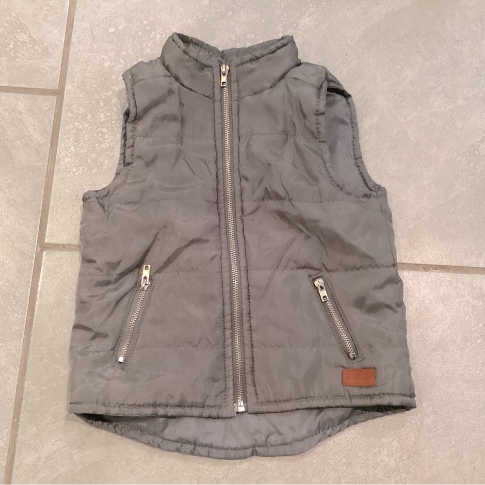 7 For All Mankind Charcoal Puffer Vest